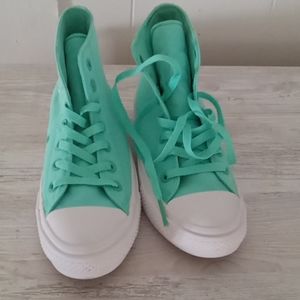 NWT high top teal converse